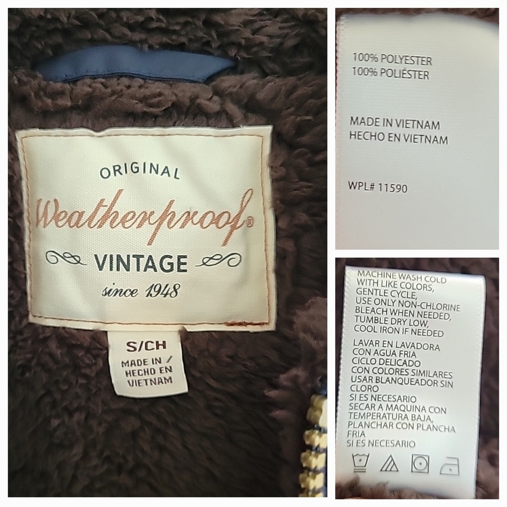Weatherproof Sherpa Lined‎ Hooded Full Zip Puffer Vest Mens Small Transitional - Picture 9 of 10